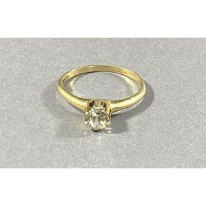 Otsby Barton Edwardian 14k ~ .75 Carat Diamond Solitaire Engagement Ring Rare